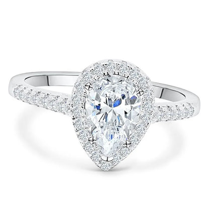 925 Silver Teardrop CZ Engagement Ring TL120005 product image 7