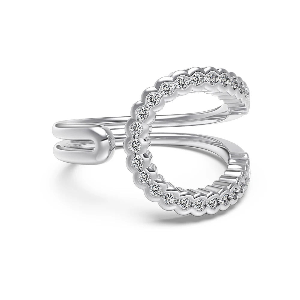925 Silver 5A CZ Bridal Engagement Ring DY121418 product image 7