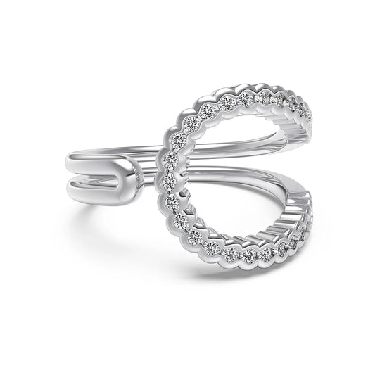 925 Silver 5A CZ Bridal Engagement Ring DY121418 product image 7