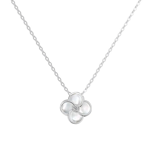 925 Sterling Silver Clover Pendant Necklace by KAKODIY