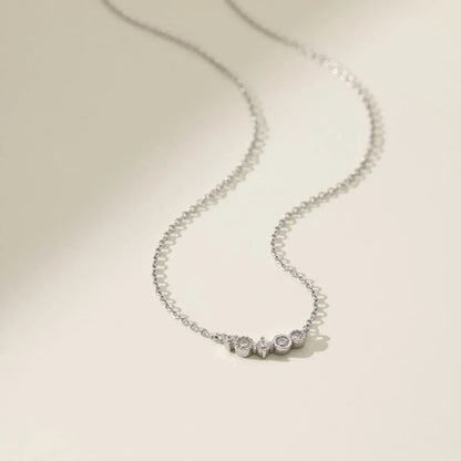 Hot Selling 18K Gold Plated S925 Sterling Silver Necklace Cz Cubic Zircon Star Round Irregularity Charm Necklaces Jewelry