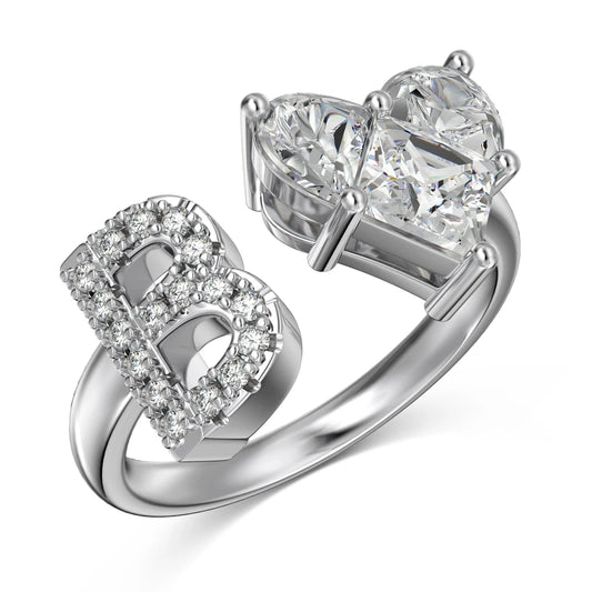 Heart Cubic Zirconia Stackable Ring by KAKODIY - product view 8