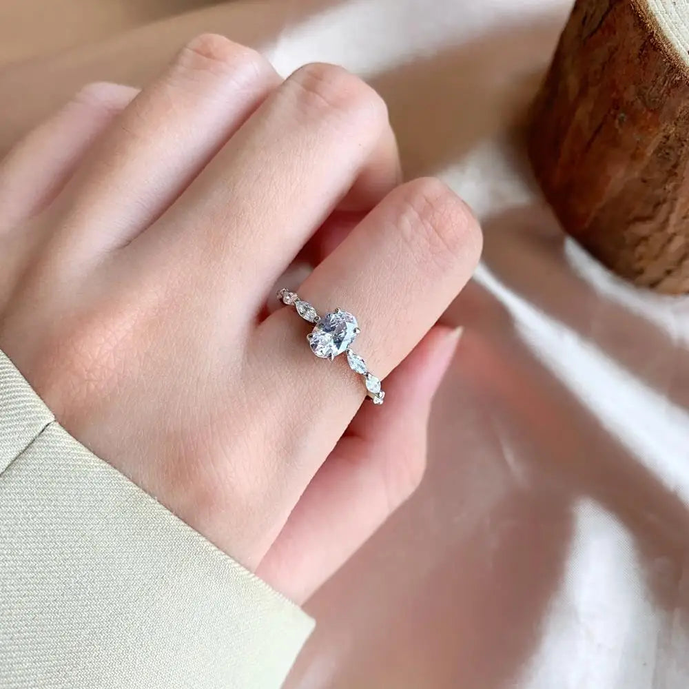 925 Sterling Silver CZ Statement Ring product image 6