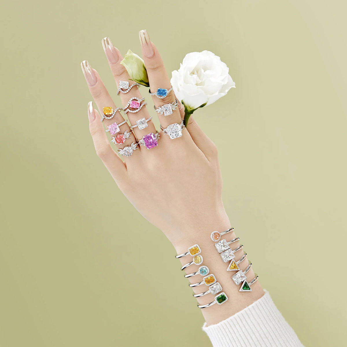 925 Silver CZ Bridal Wedding Ring DY120668 product image 2