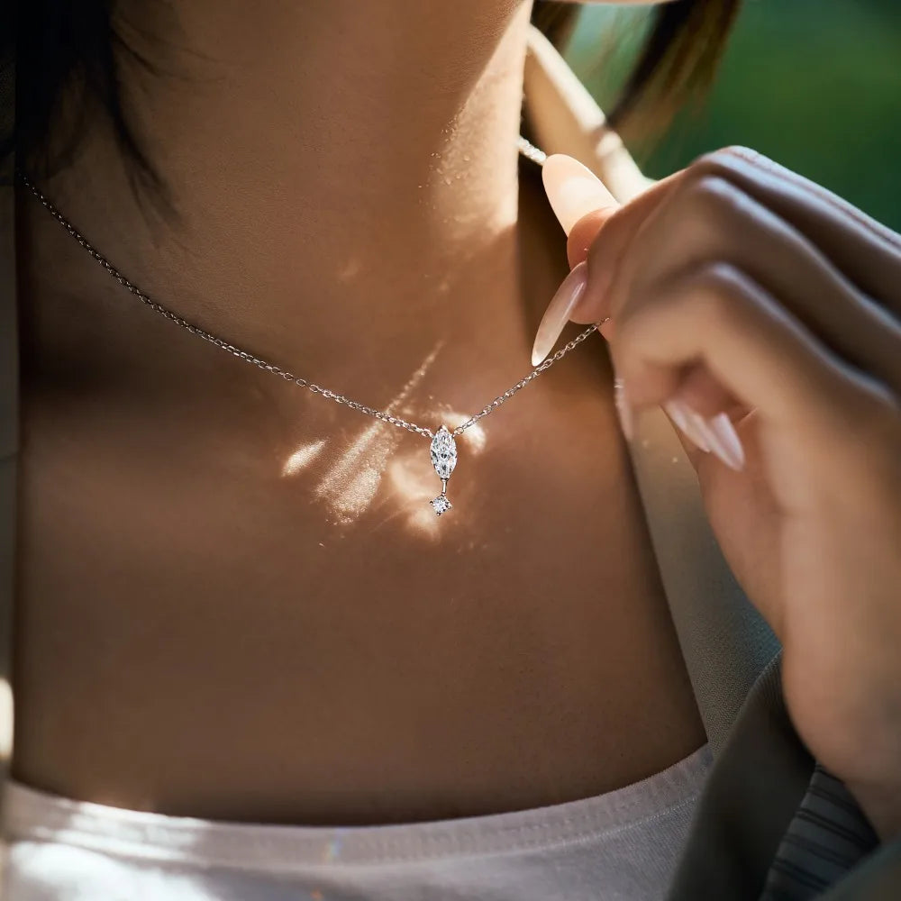 925 Silver 5A CZ Pendant Necklace DY191656 product image 3