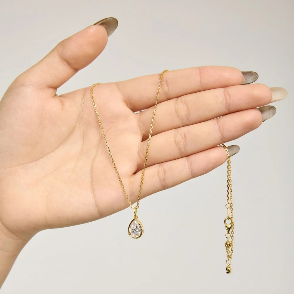 925 Sterling Silver Teardrop Pendant Necklace product image 5