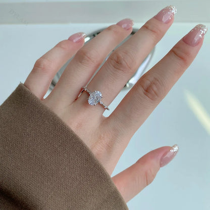 925 Silver 8A CZ Bridal Wedding Ring DY120663 product image 3