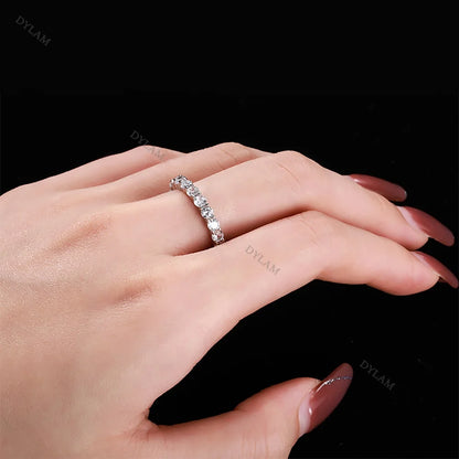 925 Silver Works Couple Ring Personalised Sterling Hug Cluster Wedding Band Womens Eternity Engagement High End Rings