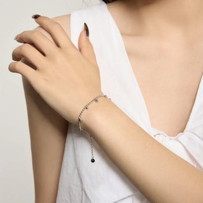 925 Sterling Silver Heart Chain Bracelet DY150615 product image 3