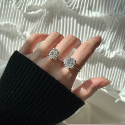 925 Silver CZ Minimalist Engagement Ring DY120167 product image 4