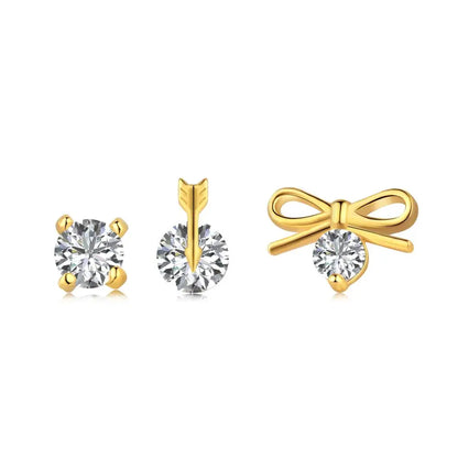 KAKODIY Best Sellers 18K Gold Plated Heart Earrings Accessories Women Engagement Silver 925 Stud Earrings Set