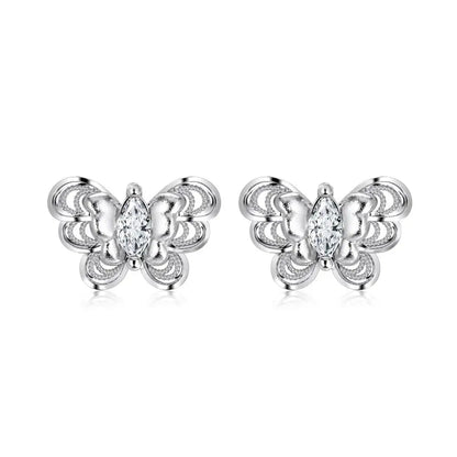 KAKODIY Personalized Creative Design 22K Gold Plated 925 Sterling Silver Butterfly Stud Earrings - product image 1