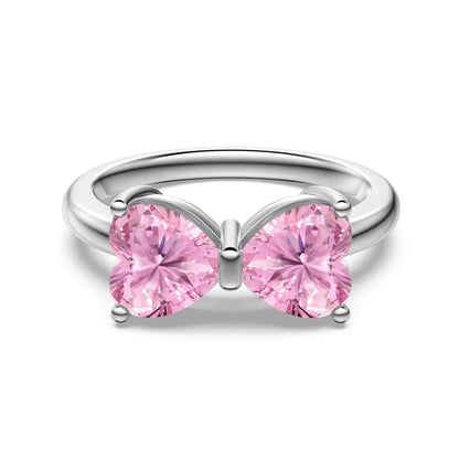 925 Sterling Silver Bow CZ Bridal Wedding Ring product image 8