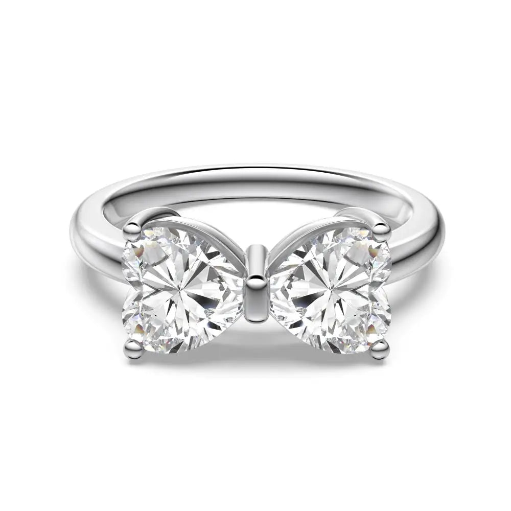 925 Sterling Silver Bow CZ Bridal Wedding Ring product image 7