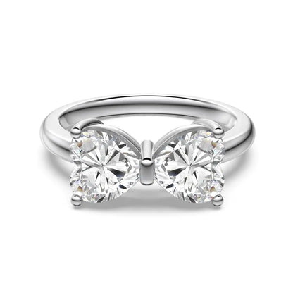 925 Sterling Silver Bow CZ Bridal Wedding Ring product image 7