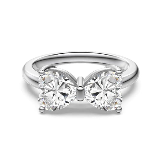 925 Sterling Silver Bow CZ Bridal Wedding Ring product image 7