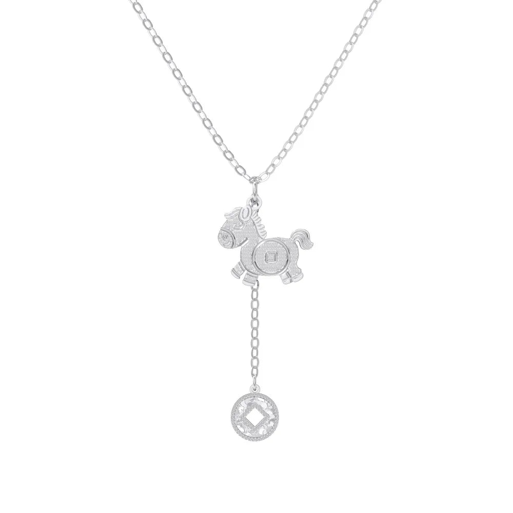 925 Silver Zodiac 5A CZ Pendant Necklace DY191866 by KAKODIY
