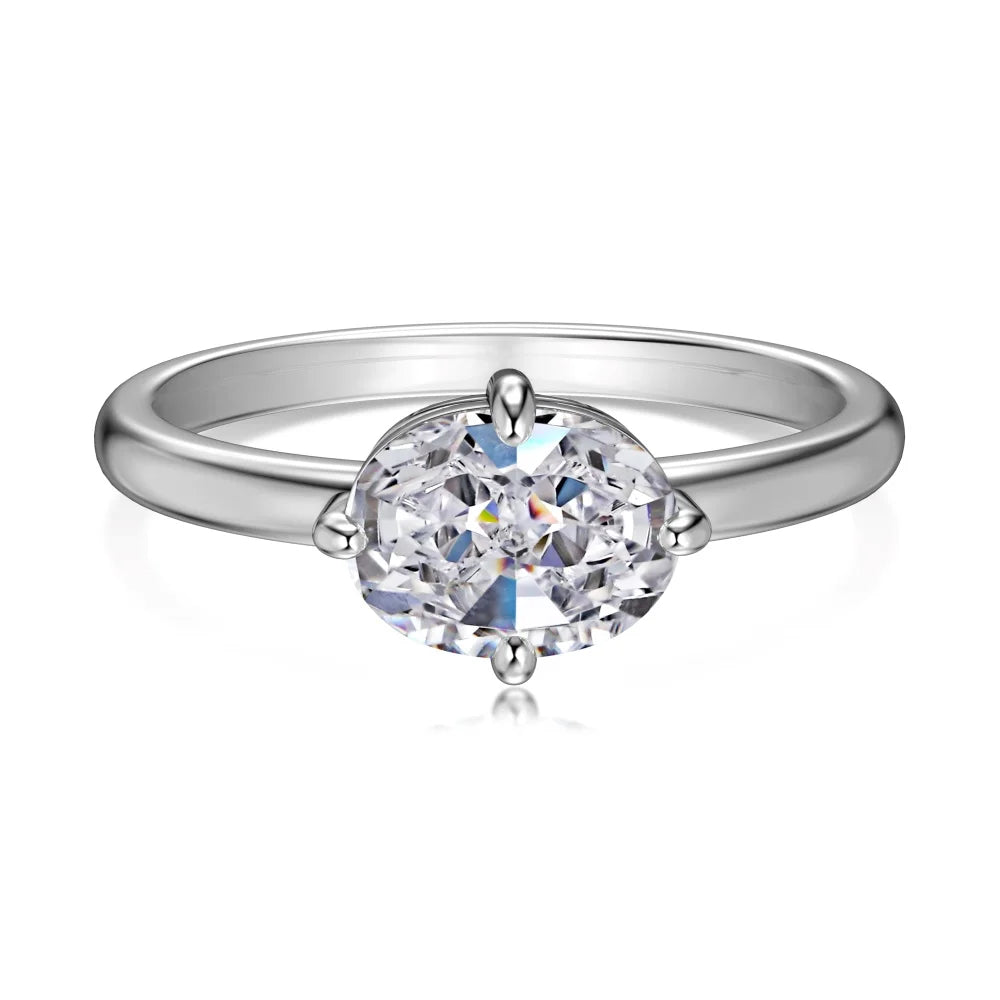925 Silver CZ Bridal Engagement Ring DY121136 by KAKODIY