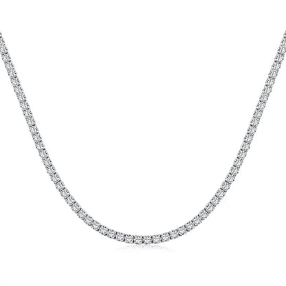 925 Sterling Silver CZ Tennis Necklace DY190148 product image 7