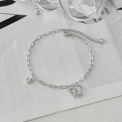 925 Sterling Silver Butterfly 5A CZ Bracelet product image 3