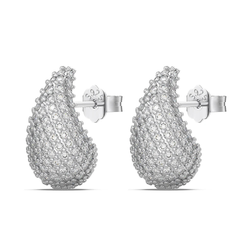 KAKODIY Luxury Jewelry Stud Earrings 14K Gold Plate Sterling Silver 925 Water Drop Earrings - product image 1