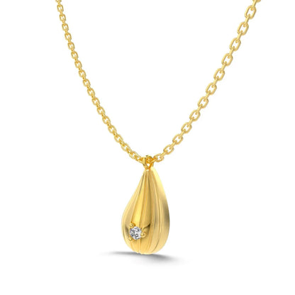Reliable Jewelry Supplier Fashion S925 Silver Polished Surface 5A Cubic Zirconia Tear Shape Pendant Necklace for Women