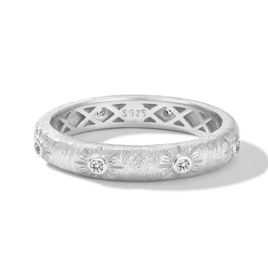 925 Sterling Silver Leaf 5A CZ Engagement Ring product image 7