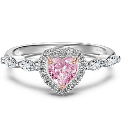 925 Sterling Silver Heart 8A CZ Wedding Ring by KAKODIY
