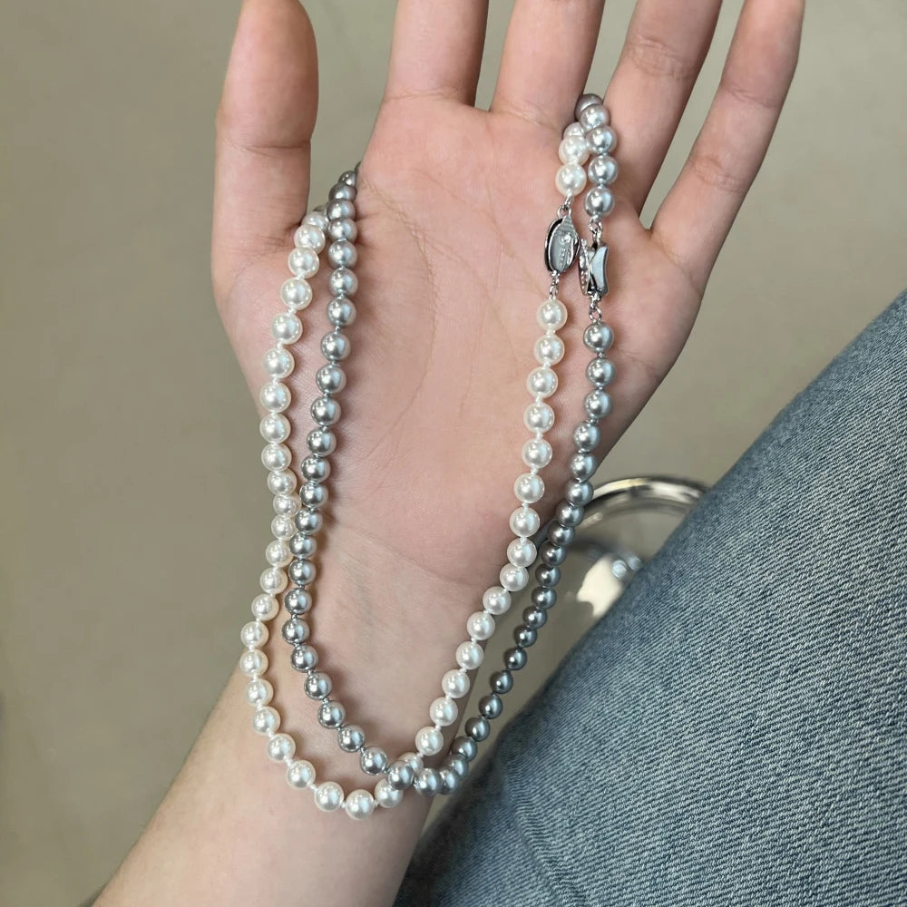925 Sterling Silver Pearl Lariat Necklace product image 4
