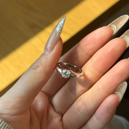 925 Sterling Silver Star Bridal Engagement Ring product image 3