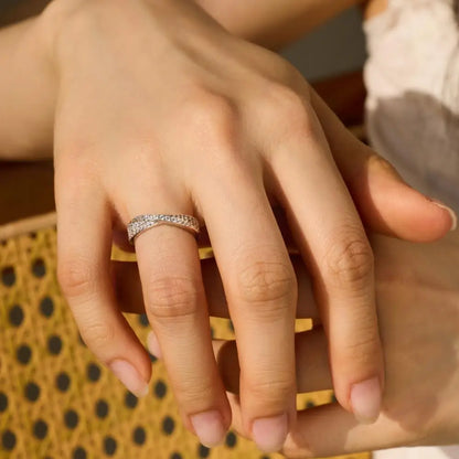 925 Silver CZ Bridal Engagement Ring DY121254 product image 3