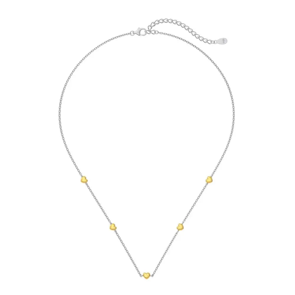 925 Sterling Silver Heart Lariat Necklace DY190947 product image 7
