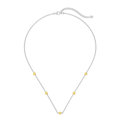 925 Sterling Silver Heart Lariat Necklace DY190947 product image 7