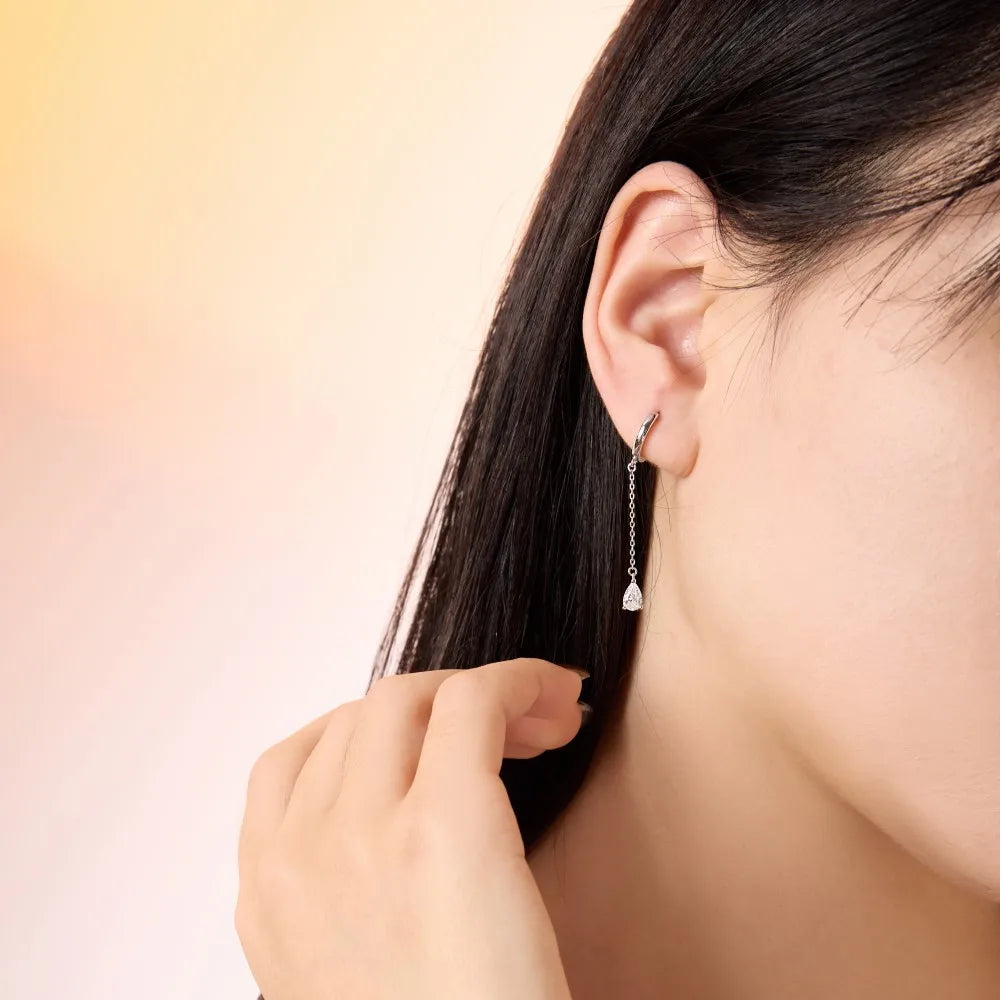 KAKODIY Hypoallergenic 925 Sterling Silver Pendant 5A CZ Zircon Ring Earrings Women Teen Girl Simple Tassel Earrings High Jewelry - product image 6