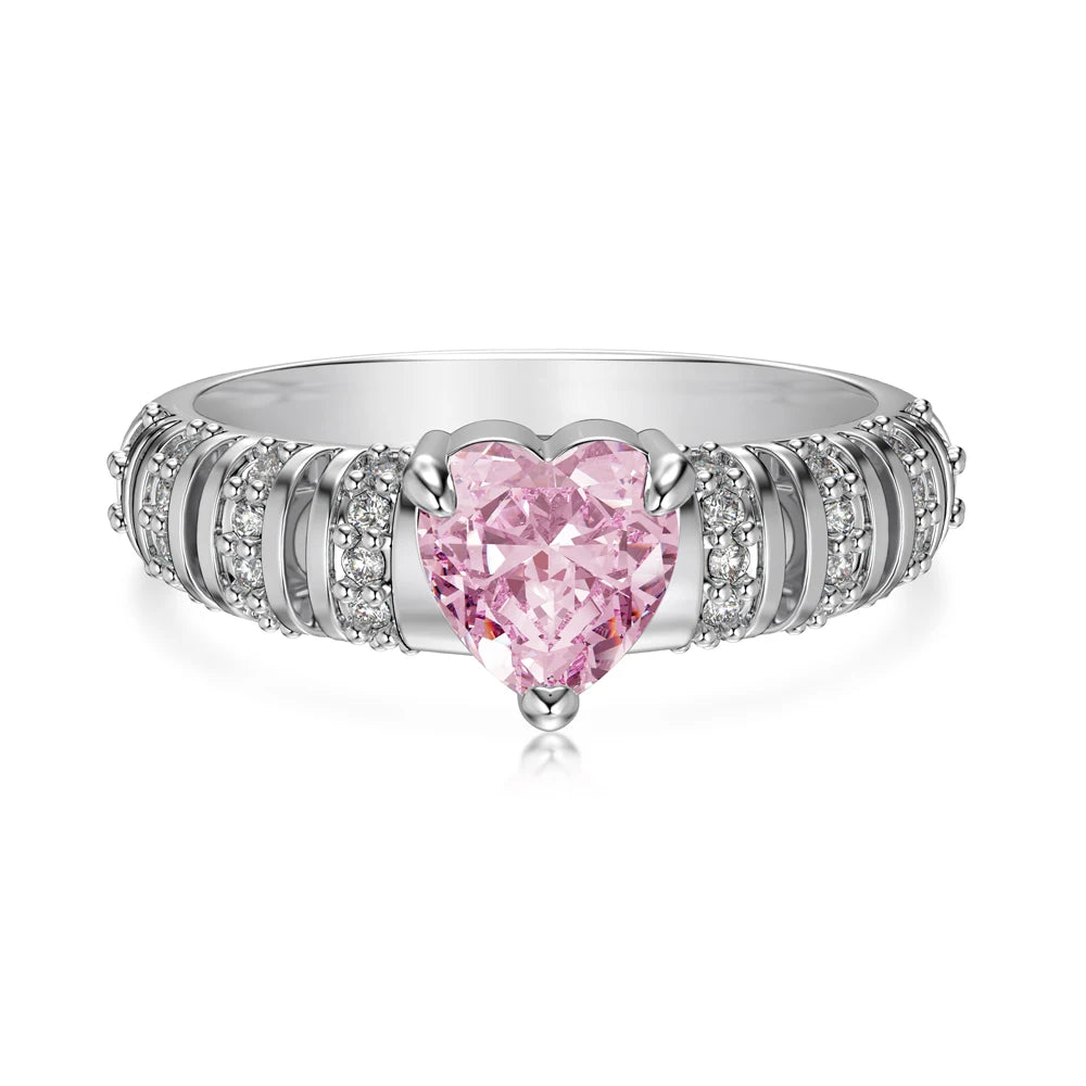 925 Sterling Silver Heart CZ Statement Ring product image 7