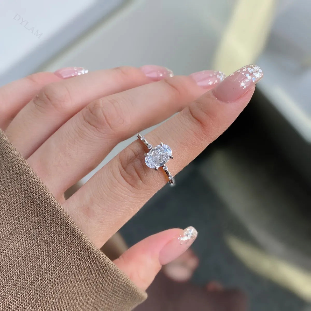 925 Silver 8A CZ Bridal Wedding Ring DY120663 product image 4