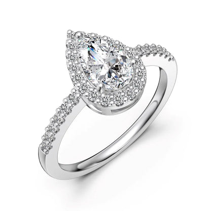 925 Silver Teardrop 5A CZ Engagement Ring DY121465 product image 6