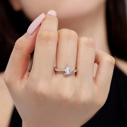 925 Silver CZ Bridal Engagement Ring DY121036 product image 5