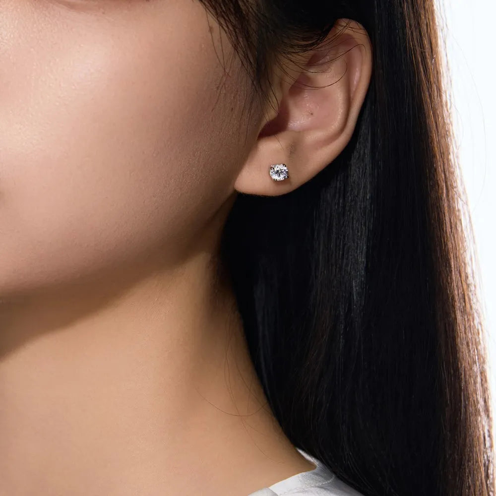 KAKODIY Jewelry Glamour Simple Design 925 Sterling Silver Dragon Round 5A Cubic Zirconia Stud Earrings Boutique Fashion Women's Accessories - product image 3