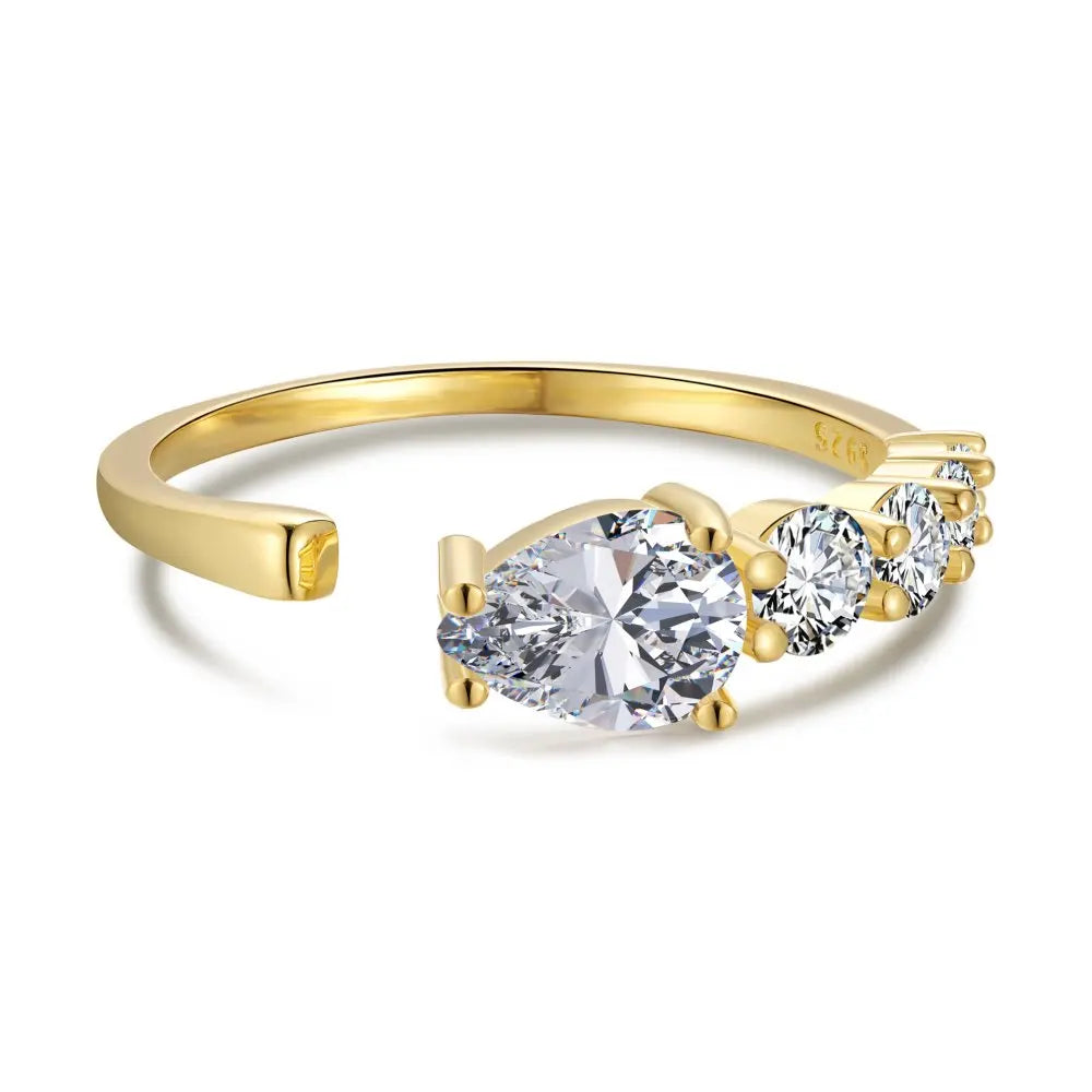 925 Sterling Silver Snake CZ Engagement Ring product image 7