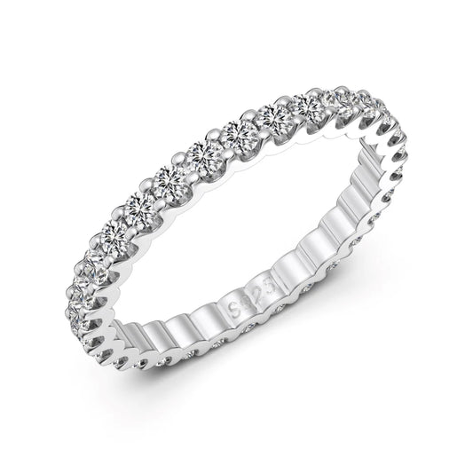925 Sterling Silver 5A CZ Engagement Ring DY121534 product image 7