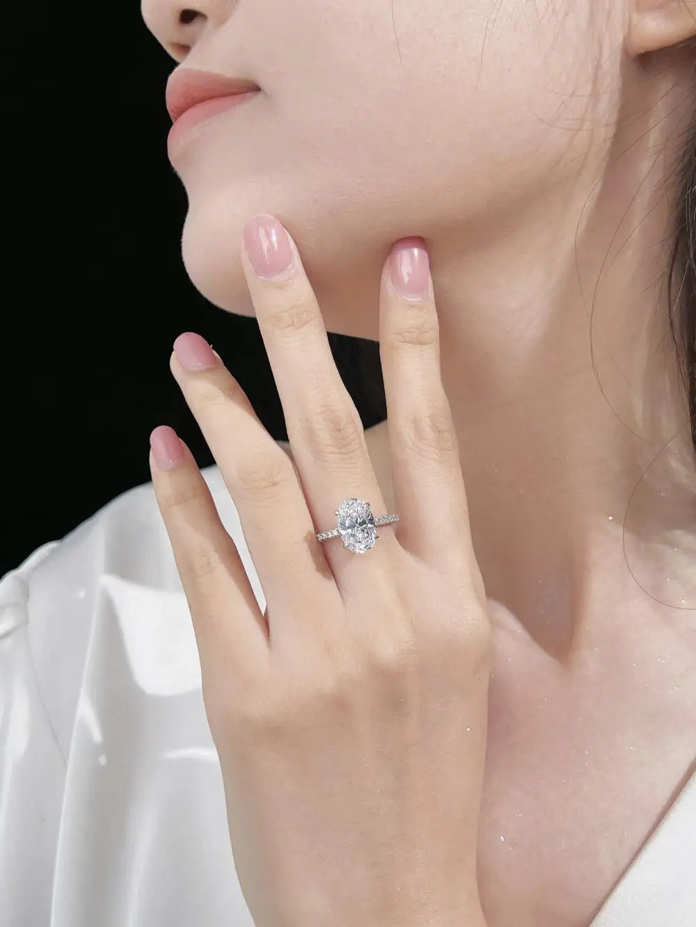 925 Silver 5A CZ Bridal Engagement Ring DY121424 product image 2
