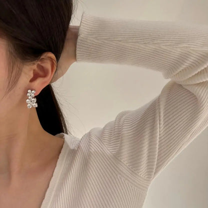 KAKODIY new design high-end quality 925 sterling silver deciduous 5A cubic zirconia earrings - product image 4