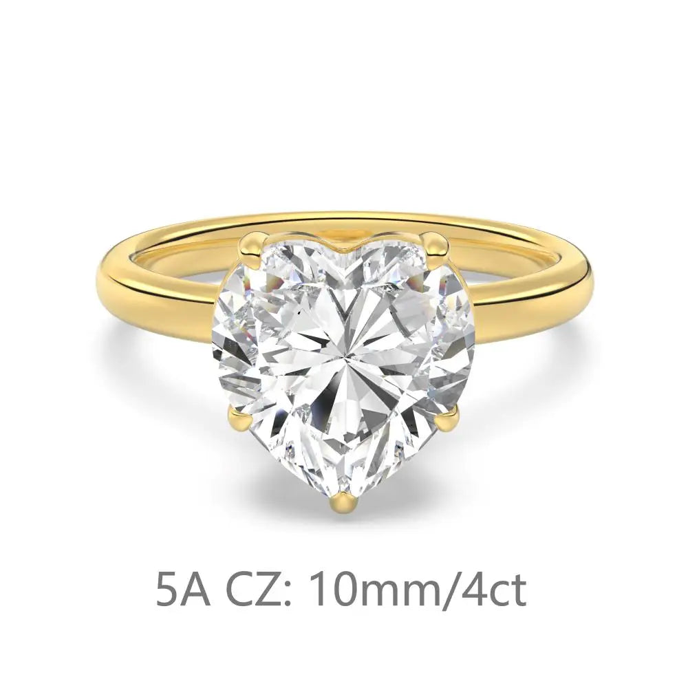 925 Sterling Silver Heart CZ Wedding Ring product image 10
