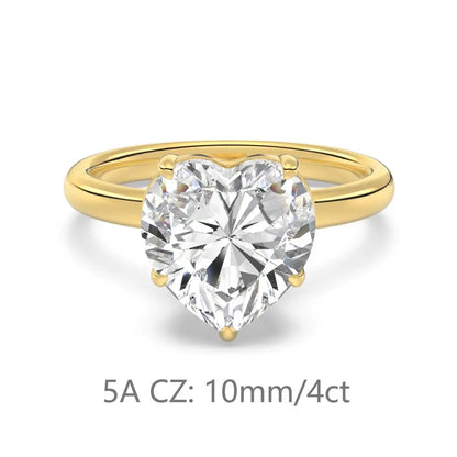 925 Sterling Silver Heart CZ Wedding Ring product image 10