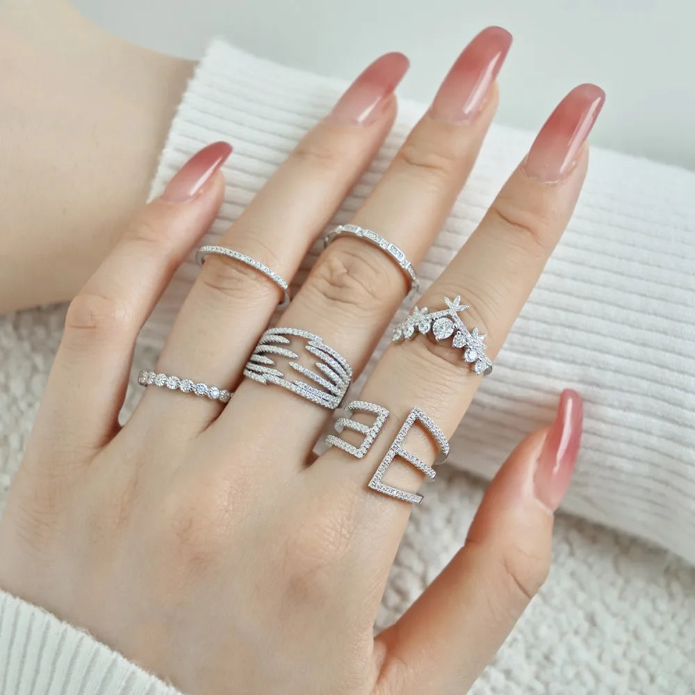 925 Sterling Silver CZ Minimalist Engagement Ring product image 6