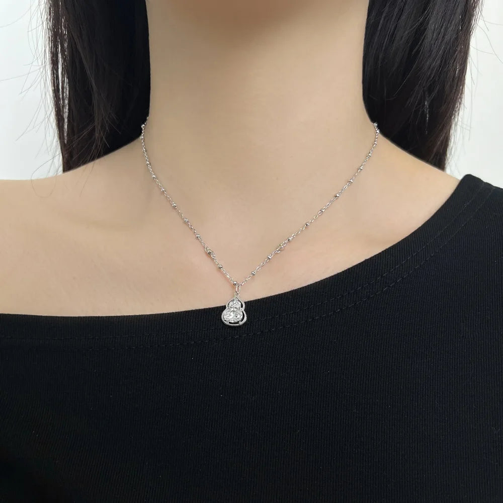 925 Silver 5A CZ Pendant Necklace DY191906 product image 4