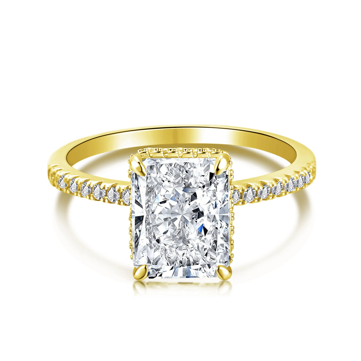925 Silver CZ Minimalist Engagement Ring DY120099 product image 11