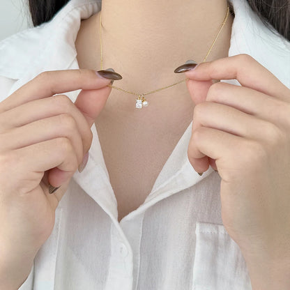 925 Silver Pearl Pendant Necklace DY191683 product image 4