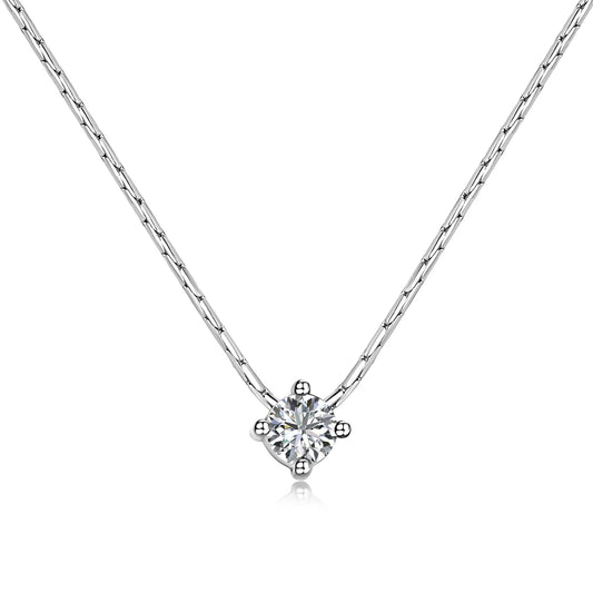 925 Silver CZ Minimalist Pendant Necklace DY190663 by KAKODIY